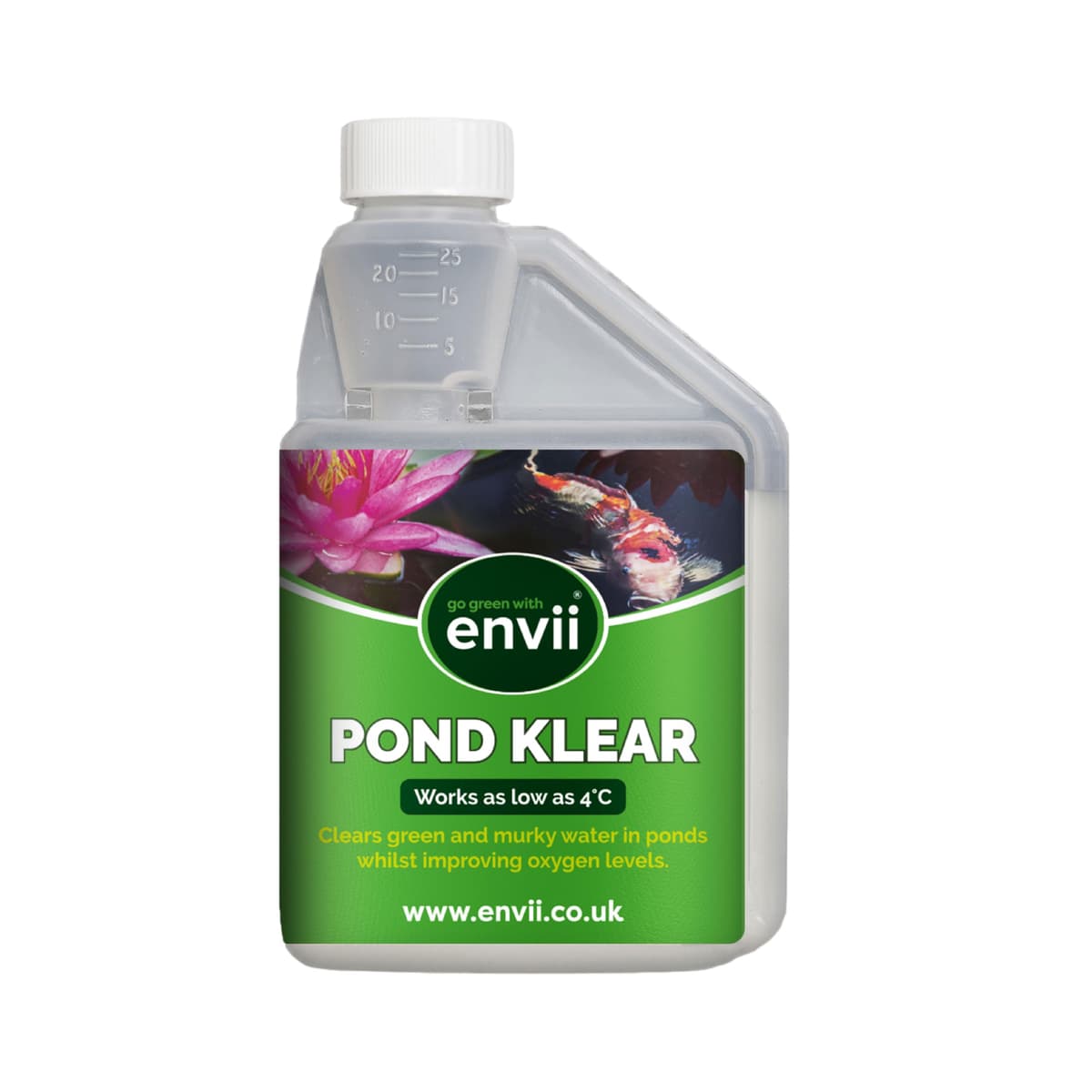 Envii Pond Klear - Natural Green Pond Water Treatment, Clears Green and Murky Water for Crystal Clear Healthy Water, Safe for all Fish and Wildlife -1L Treats 40,000 Litres — view 8