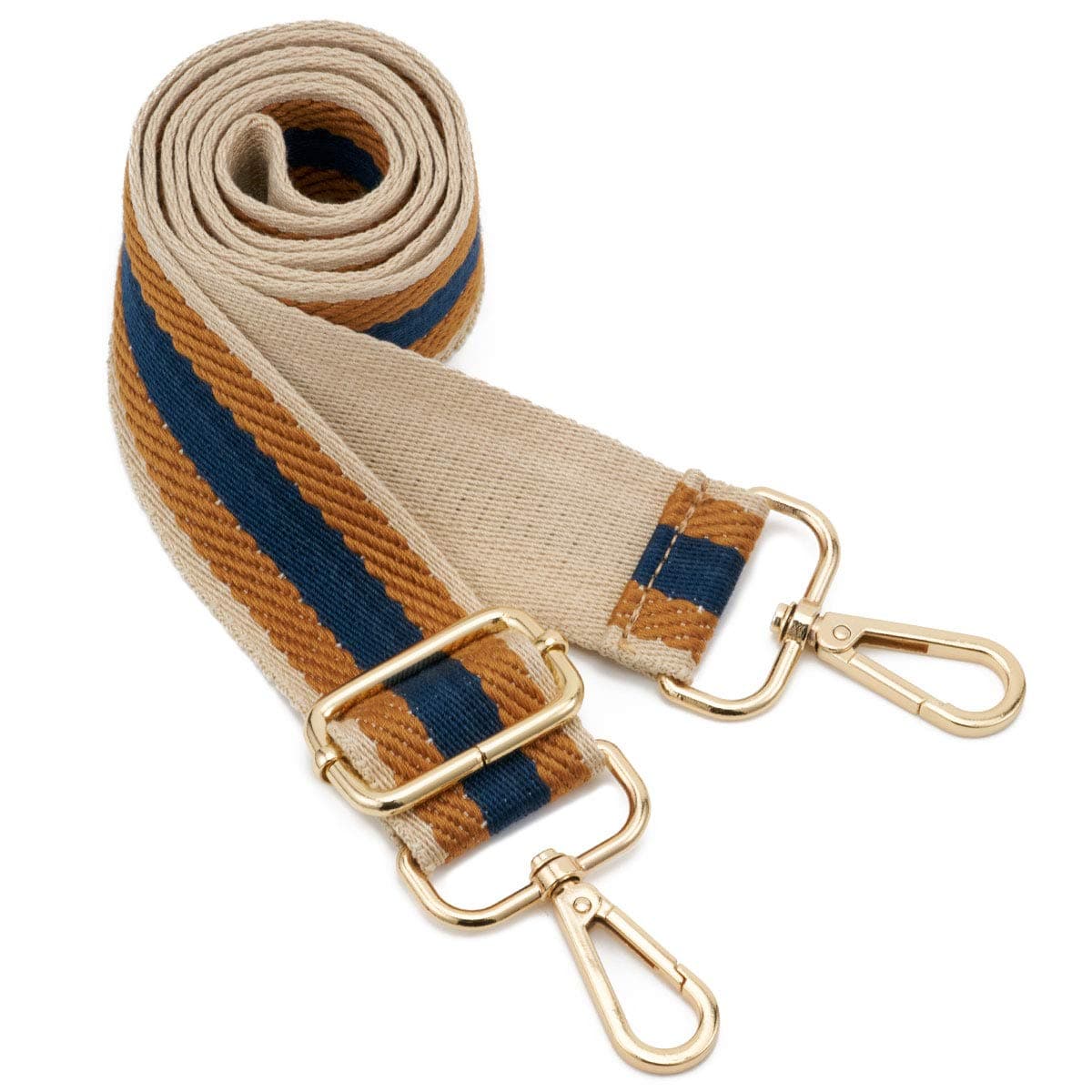 ZOOEASS Wide Shoulder Strap, Guitar Style Adjustable Purse Strap with Gold Buckle Replacement Woven Crossbody Straps for Handbags((3.8CM) Shining Black) — view 6
