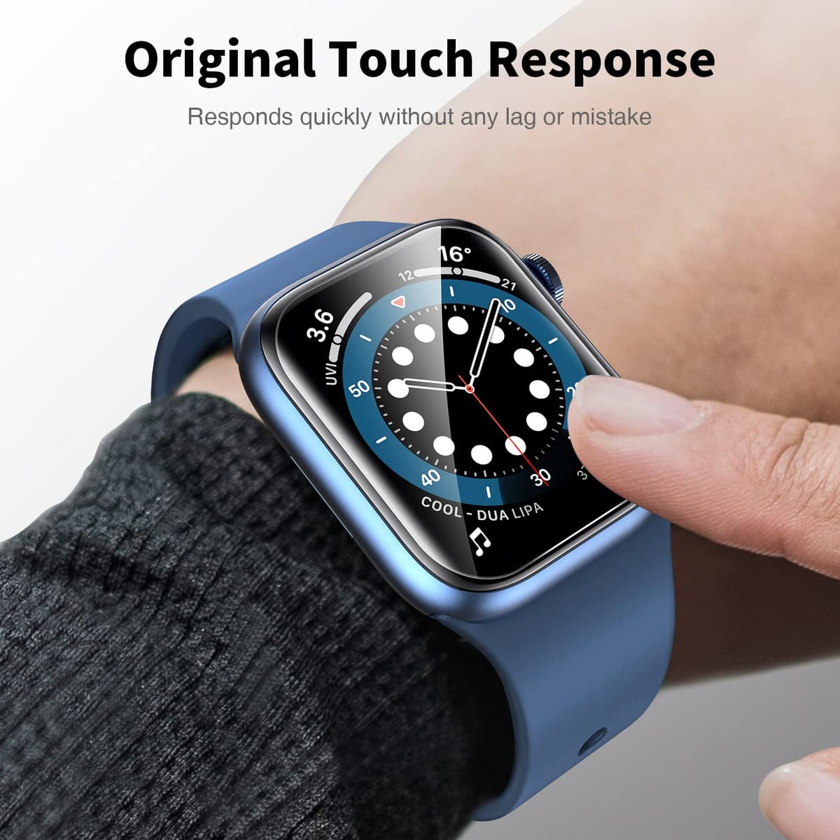 LK 4 Pack Screen Protector for Apple Watch Series SE/SE2/SE3 6 5 4 40mm/ Apple Watch Series 9 8 7 41mm, High Definition, Bubble Free, Clear Flexible TPU Film, Easy Installation, for iWatch 40/41mm — view 4