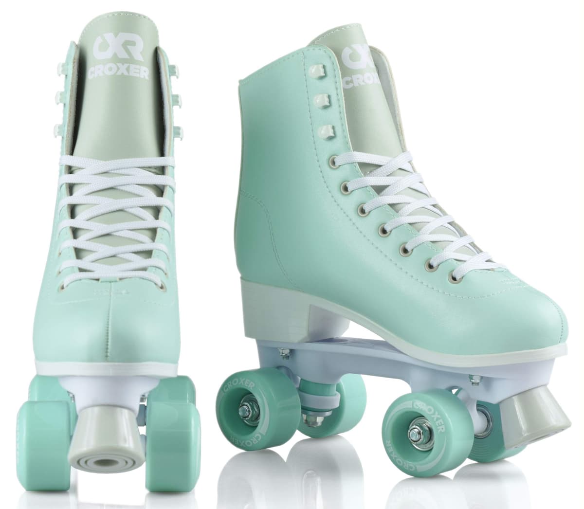 Lea - Patines de Ruedas, Color Verde y Rosa