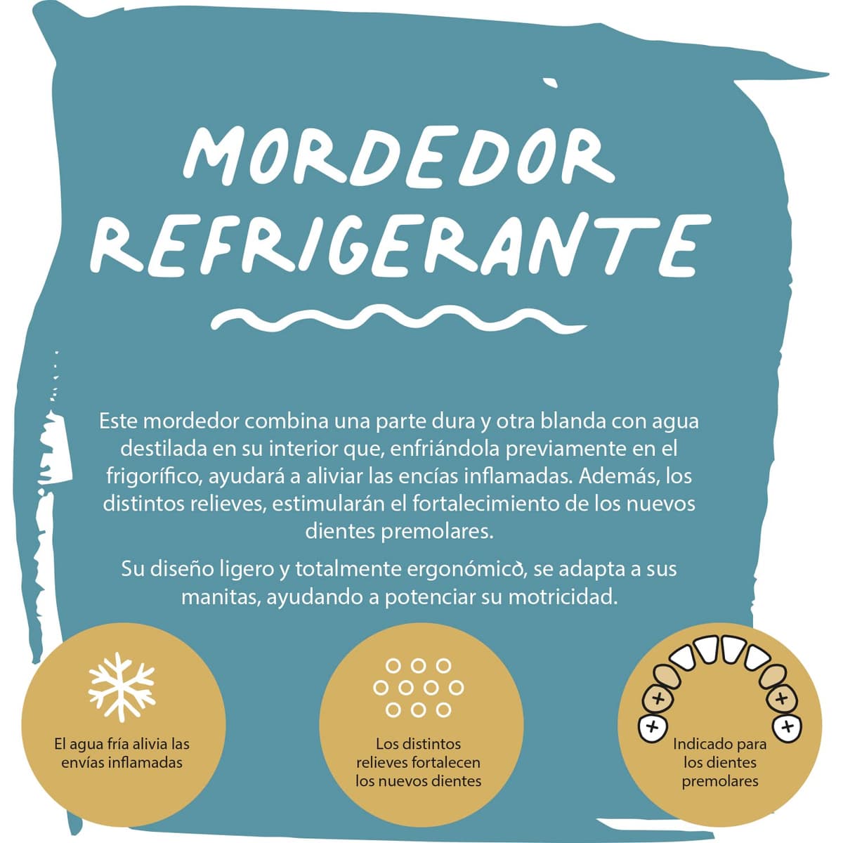 SUAVINEX Mordedor de Bebé Refrigerante, a partir de 4 Meses. Anillo de Dentición Refrigerante, con Relieves, Azul — view 3