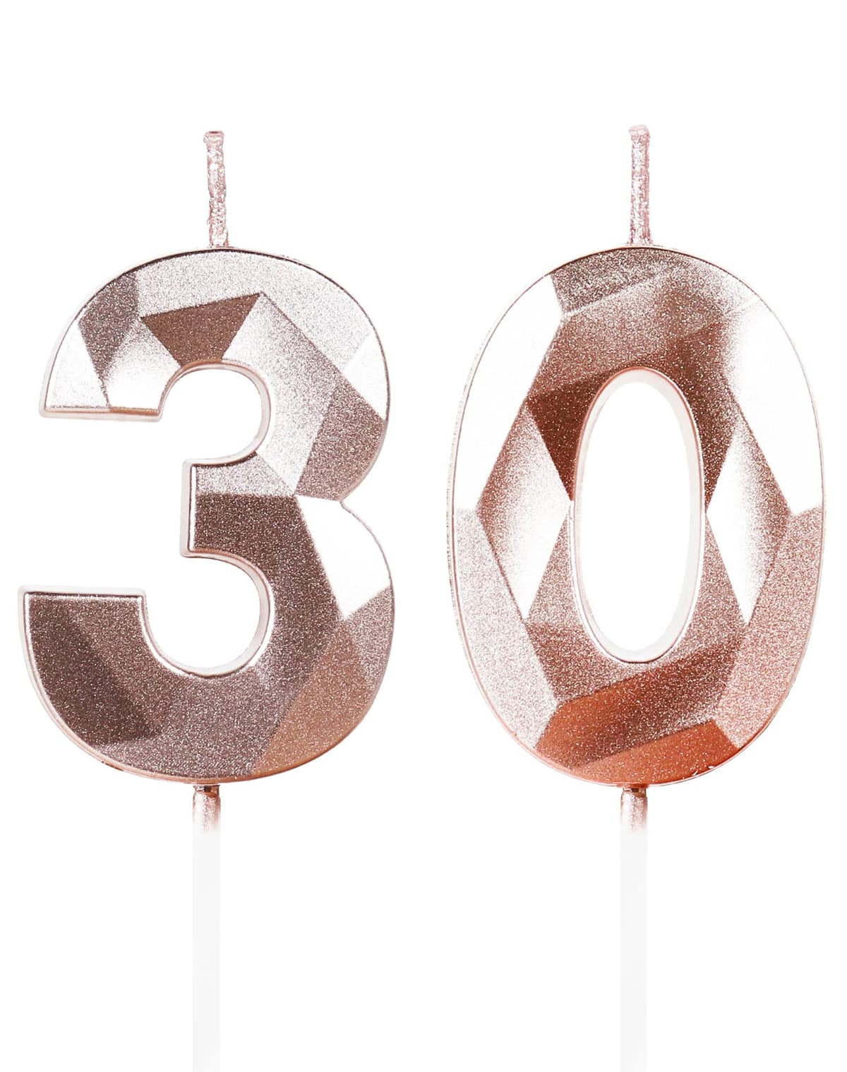 Yiran 50th Birthday Candles, Gold Number 50 Happy Birthday Candles, Cake Topper Decorations for Birthday Party, Wedding Anniversary Celebration Supply — view 12