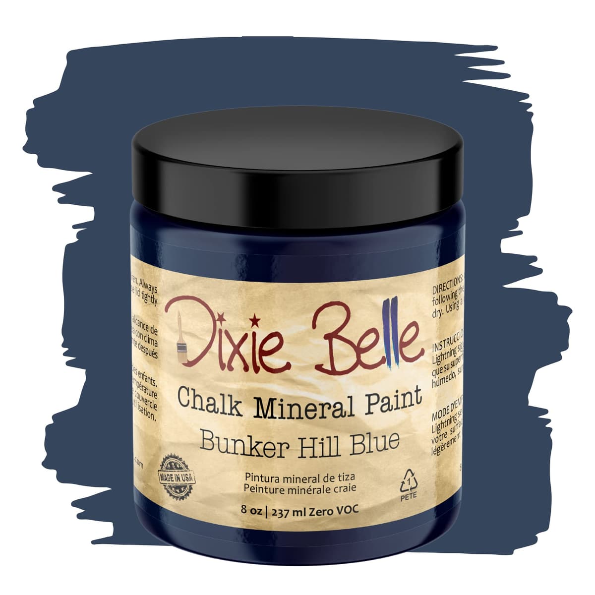 Dixie Belle Paint Company Chalk Finish Furniture Paint - Caviar (32oz) - Matte Black Chic Chalk Mineral DIY Furniture Paint — view 380