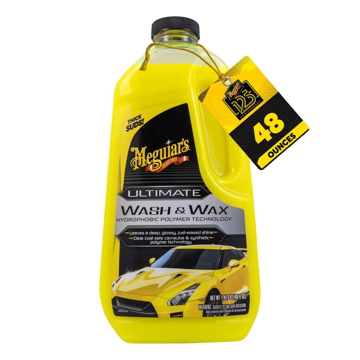 Meguiar's Ultimate Car Wash & Wax 1.4L, Shampoo that Leaves a Deep, Glossy, Just-Waxed Shine - G17748EU