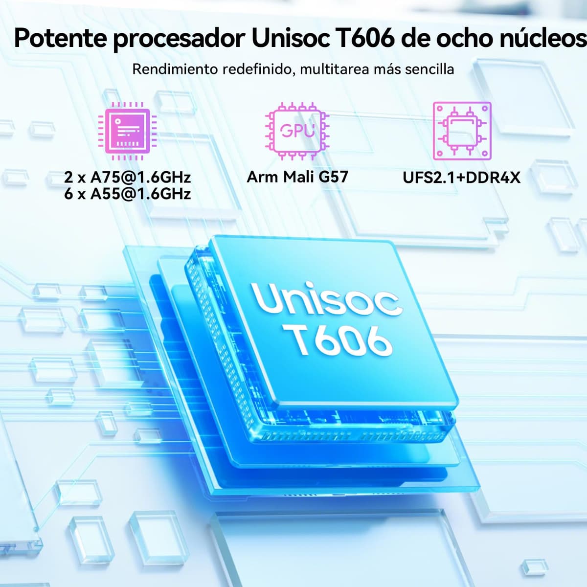TABWEE T20 Android 16 Tablet con Teclado - 24 GB RAM+ 256 GB ROM(2 TB TF), Octa-Core, Gemini AI, Widevine L1, Tablet 10 Pulgadas, 5000mAh, 8MP+5MP, Face ID, GPS (Garantía de 4 años) — view 5