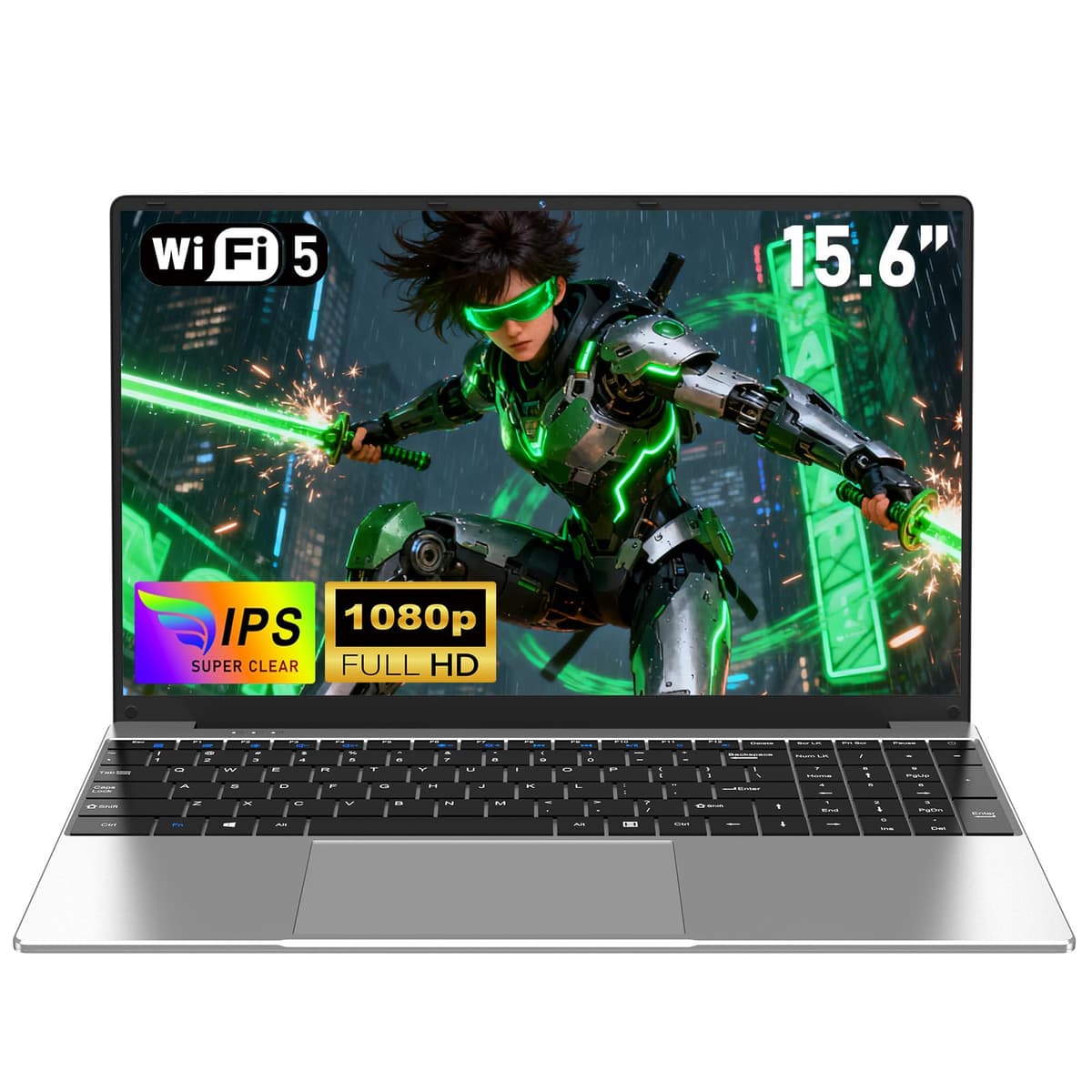 15.6 Inch Laptop with 4425Y Processor, 16GB RAM 512GB SSD Laptop 2026 Computer Pc, FHD 1920 x 1080P, 5000 MAh/38.5Wh, TF Card, Webcam, Touchpad, Student/Home/Business — view 7