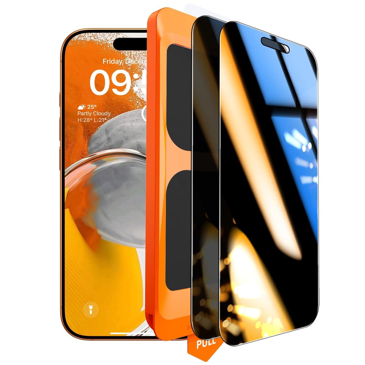 TOCOL Protector Pantalla para iPhone 17 Pro Max, Alineación Automática para Una Instalación Rápida, Cristal Templado de Dureza 9H Inastillable, HD Transparente, 2 Piezas — view 13