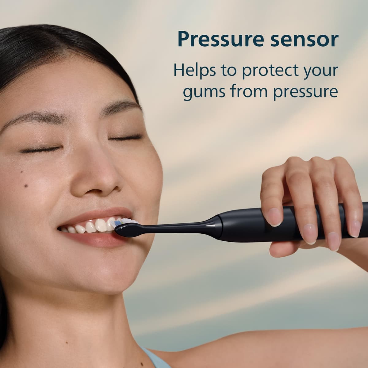 Philips Sonicare 5300 Electric Toothbrush, Sonic Toothbrush with 2 Intensity Levels, Pressure Alert, EasyStart, SmarTimer and BrushPacer, Black, Model HX7101/04 [New Technology] — view 5