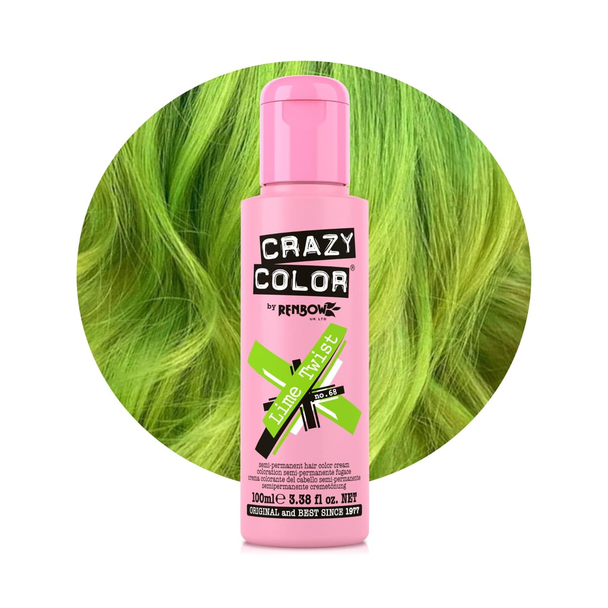 Crazy Color Vibrant Candy Floss Semi-Permanent Hair Dye. Highly Pigmented Pastel Pink Conditioning & Oil Nourishing Vegan Formula | No Bleach or Ammonia | 100ml — view 44