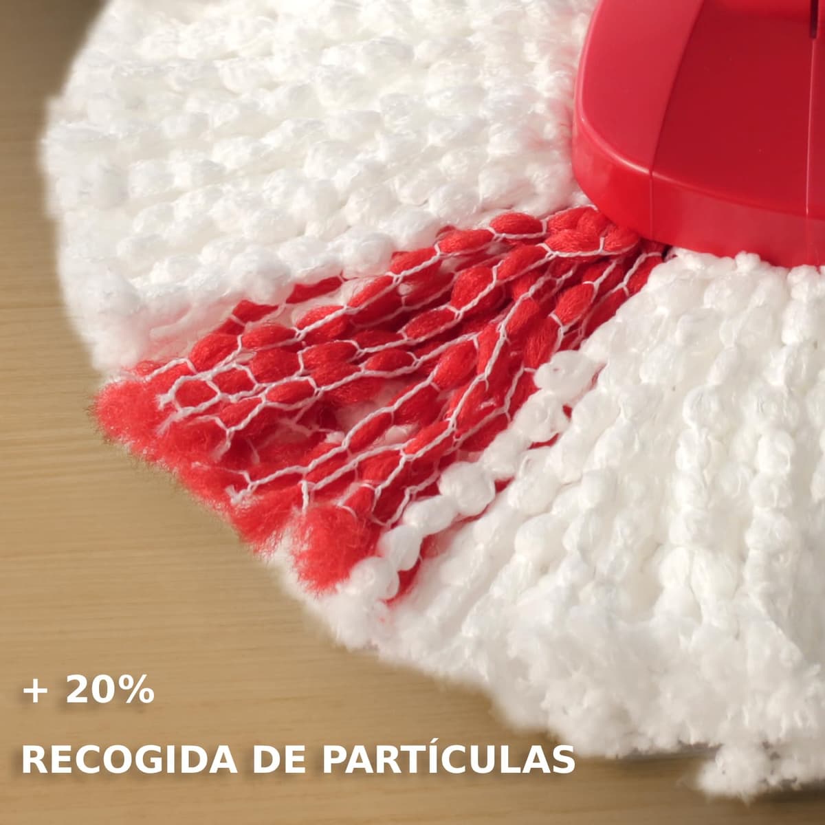Vileda Turbo - Set de fregado con Cubo con Pedal - Palo telescópico 85-123 cm - Sistema de fregado de Suelos con escrruido Giratorio- Recambio de Microfibra 2 en 1 - Color Gris y Rojo — view 4