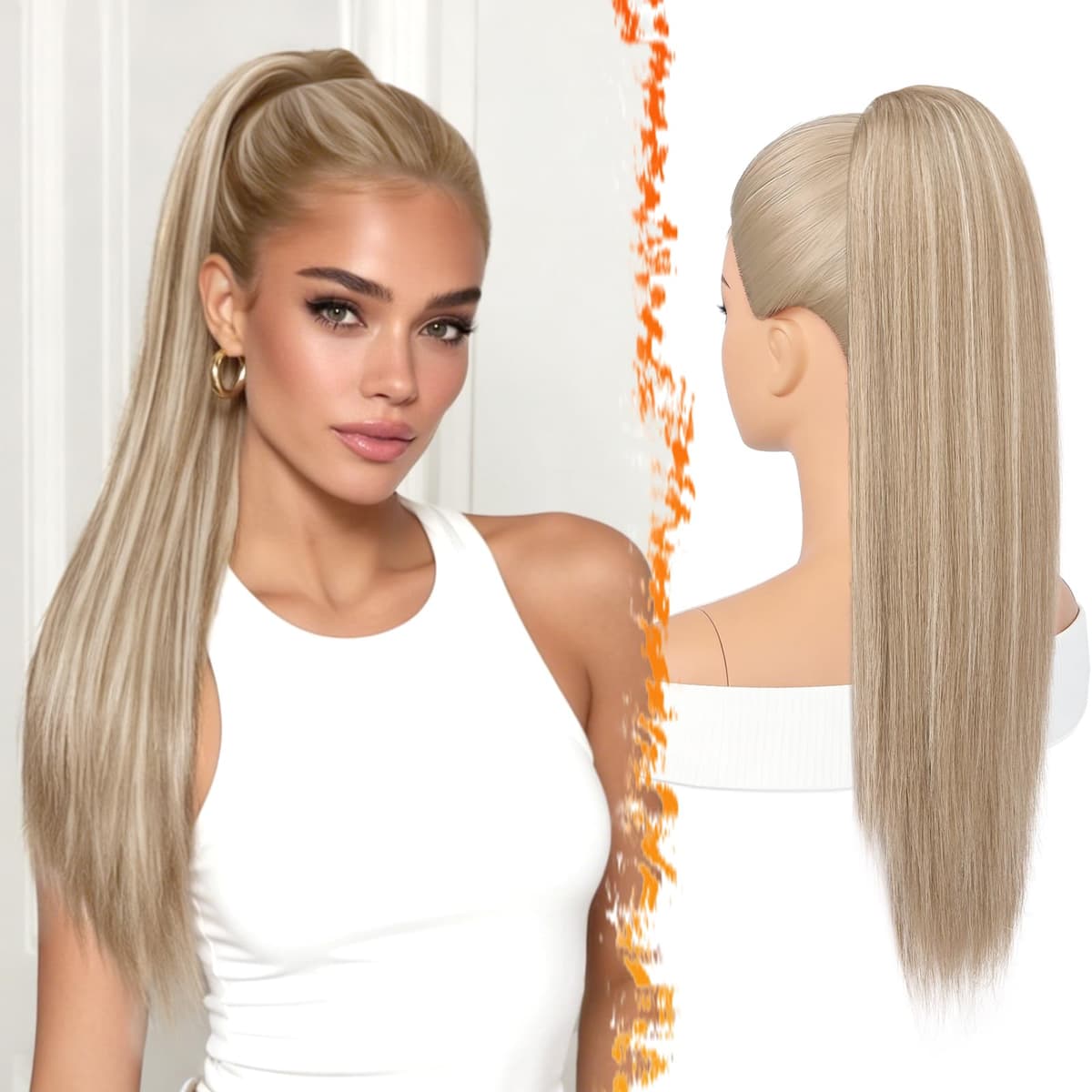 BARSDAR Liso Coleta Postiza Extensiones Pelo, 40cm Corta Liso Medio Marrón Cola de Caballo Extension con Cordón Natural Sintética Cheer Posh Ponytail Extensiones Postizos Fiestas Cheer Competition — view 17