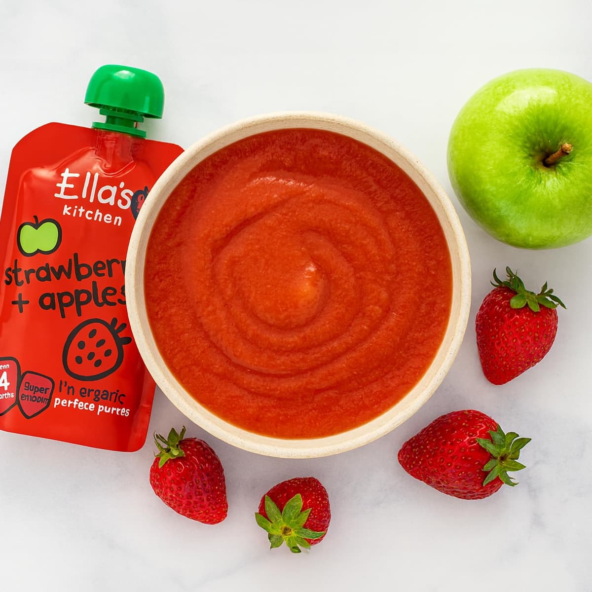 Ella's Kitchen, Stage 1 from 4 Months Organic Apple and Strawberry, 120 g , (Pack of 7) — view 5