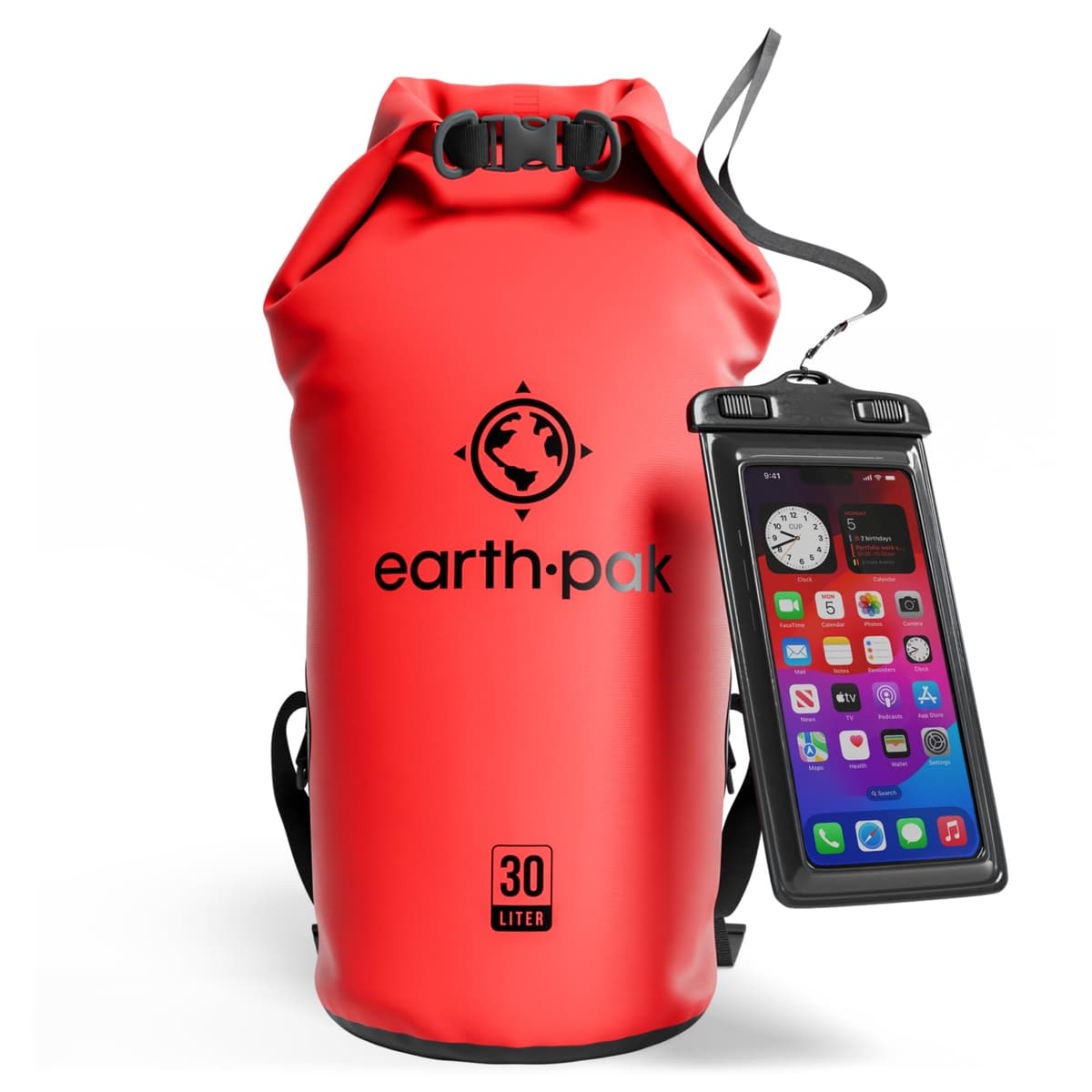 Earth Pak Waterproof Dry Bag - Roll Top Waterproof Backpack Sack Keeps Gear Dry for Kayak with Waterproof Phone Case — view 47