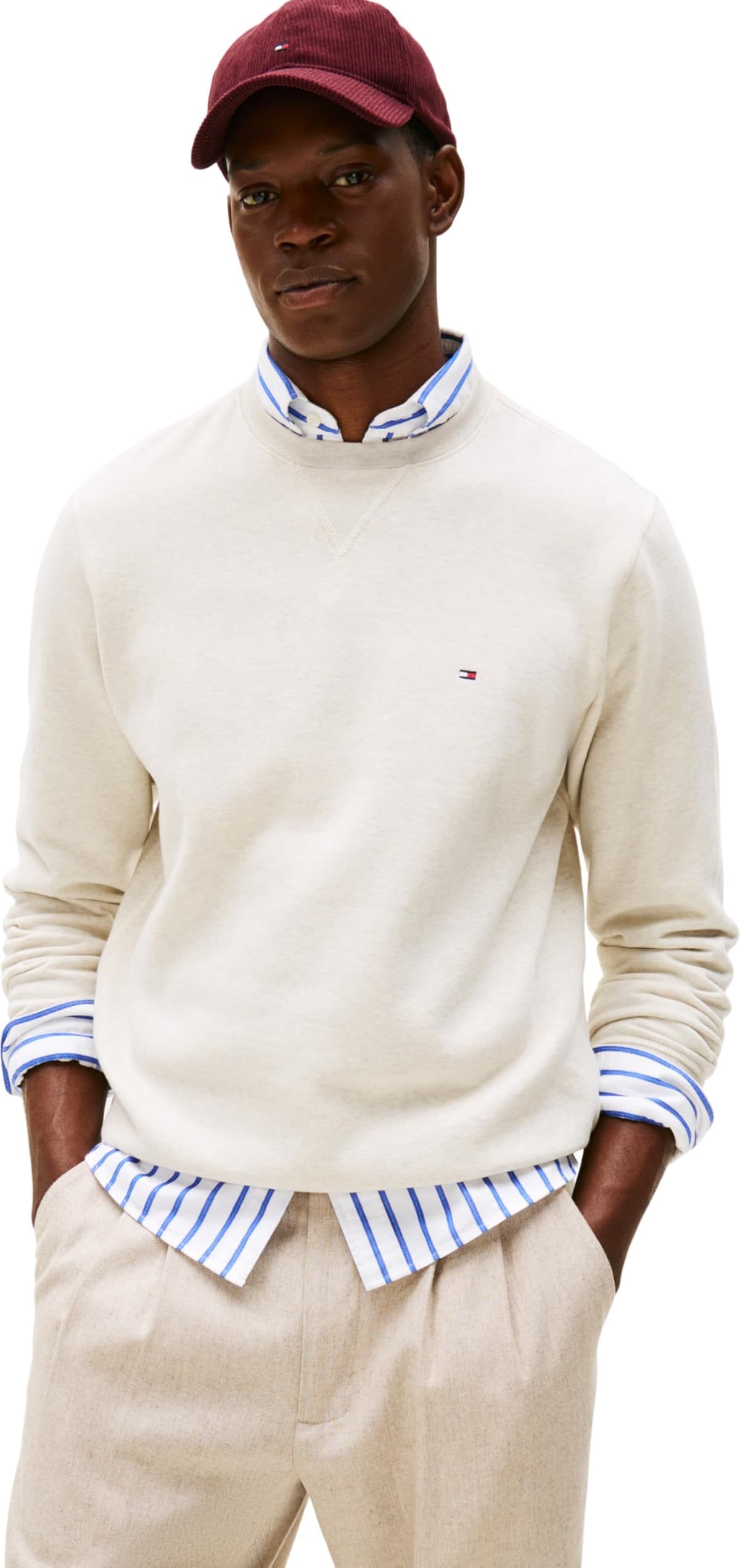Tommy Hilfiger Adaptive ESS Seasonal Fleece Crewneck Mw0mw40000 Sudadera sin Botones Hombre (Pack de 1) — view 6