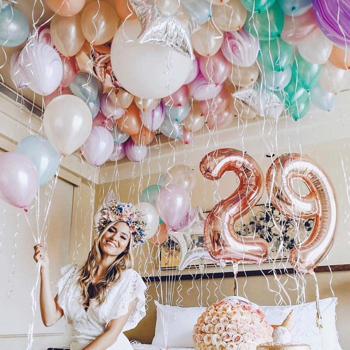 Foil Globo Número 5 Azul 40" (101cm), Inflable Helio o aire, Gigante Numeros 0-9, 10-19, 20-29, 30-100, Grande Globos Decoración para La Boda Aniversario y Cumpleaños Fiestas — view 218