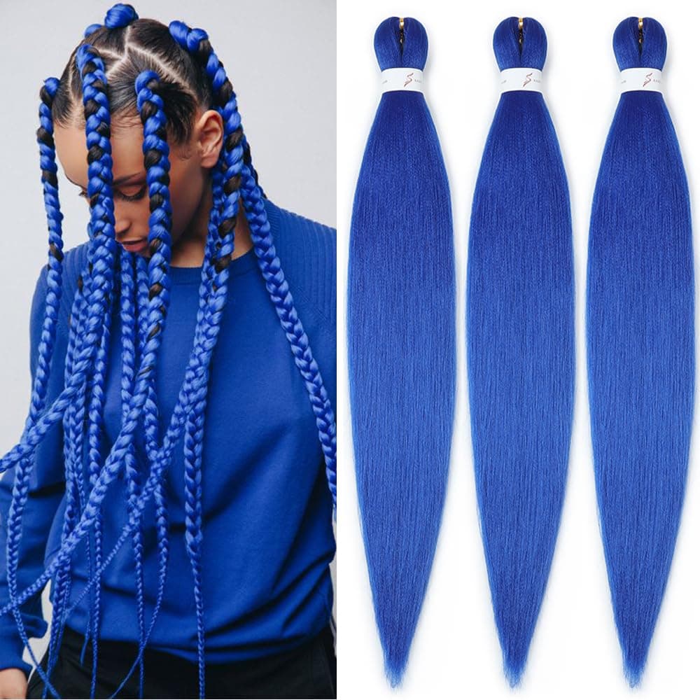 YDDM Capelli Per Treccine Africane Azul Extension Treccine Texture Yaki Easy Install per Principianti 26 Pollici 3 Pezzi Capelli Leggeri e Naturali per Box Braids, Twist e Crochet — view 55