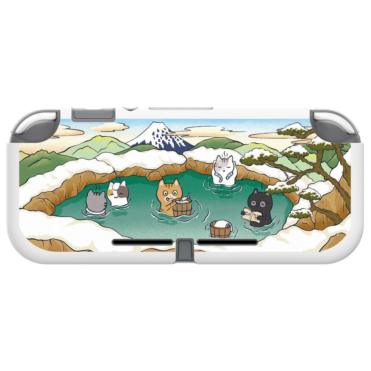 playvital Hot Spring Kitties Custom Protective Case for Nintendo Switch Lite, Soft TPU Slim Case Cover for Nintendo Switch Lite — view 3