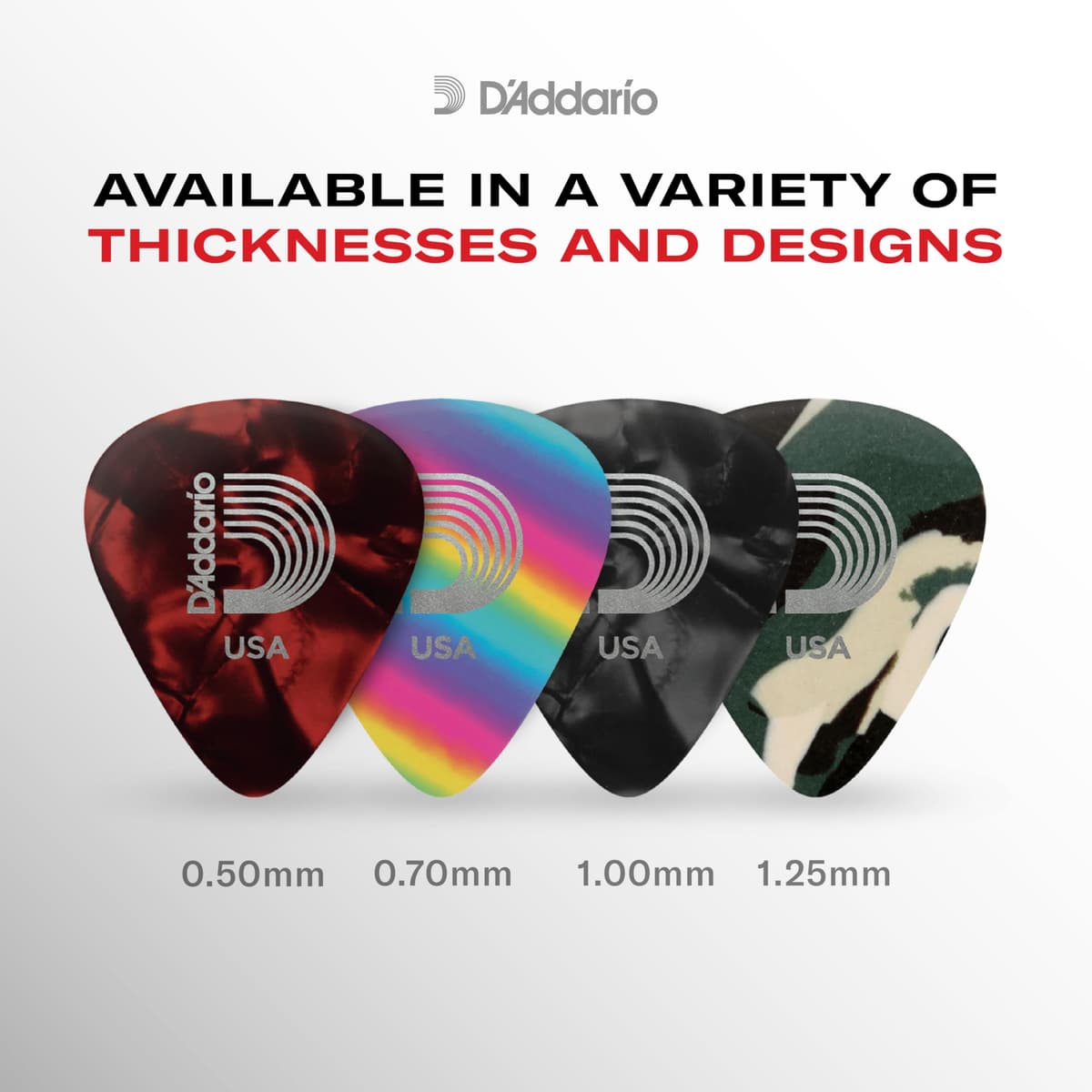 Planet Waves Medium Camouflage Celluloid Guitar Picks (Pack of 10) — view 4