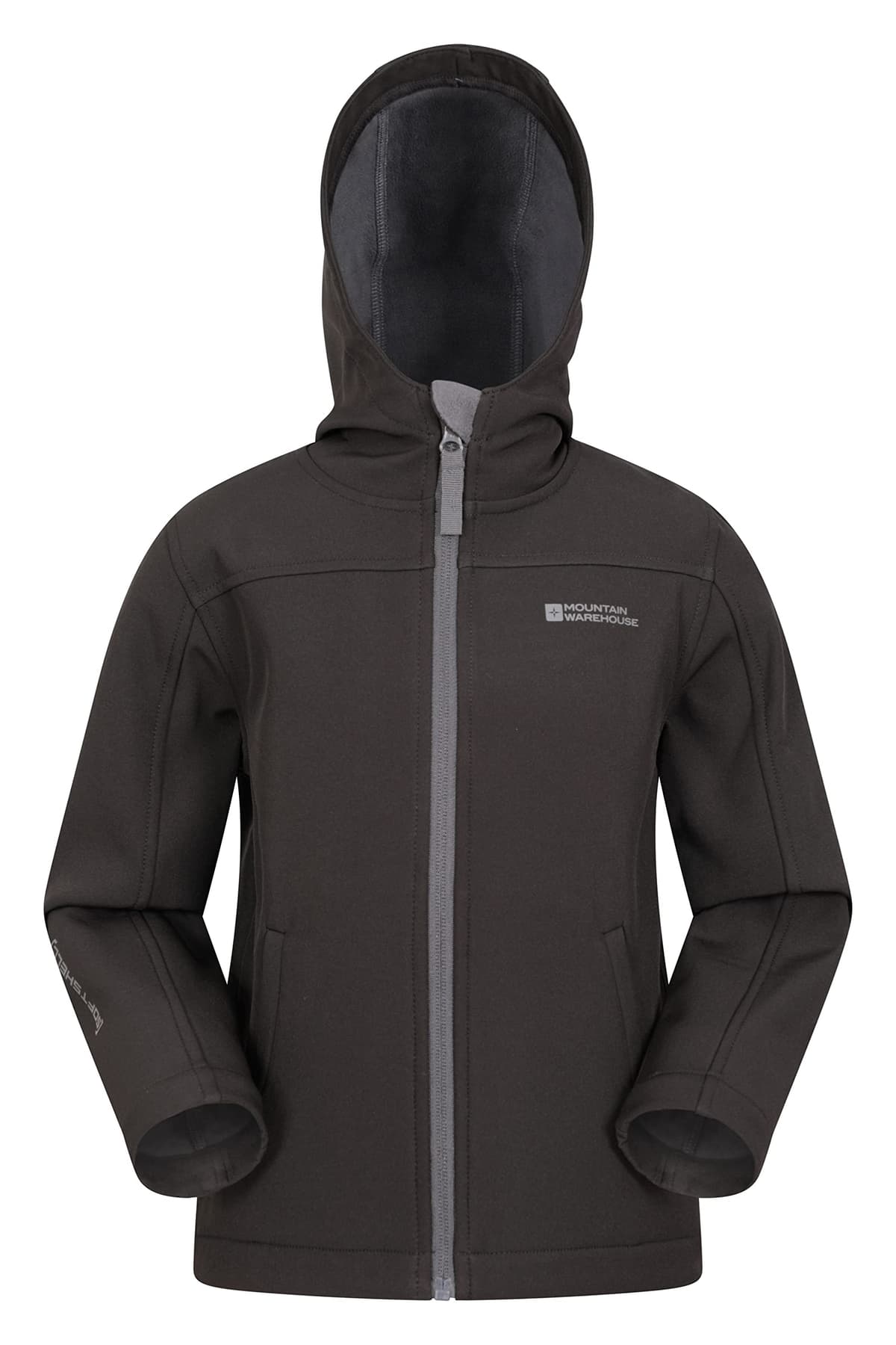 Mountain Warehouse Exodus Kids Softshell Jacket - Breathable, Wind & Water Resistant, Fleece Lined Coat, For Boys & Girls - Best For Sping Summer & Hiking — view 3