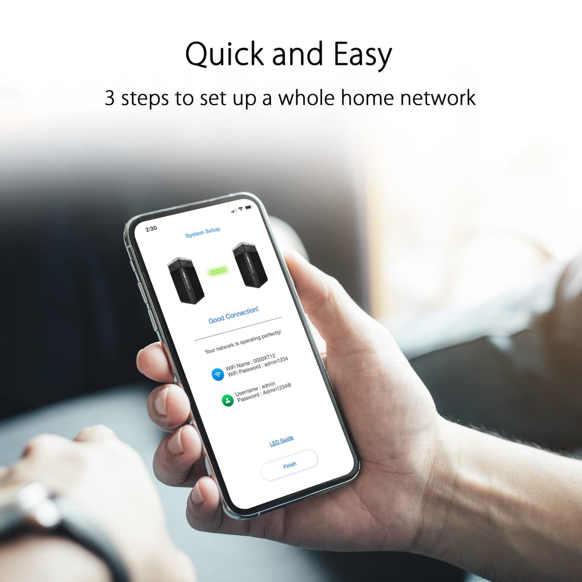 Asus ET12 AXE11000 Whole-Home Tri-band Mesh WiFi 6E System Coverage up to 610 Sq. Mtr/6,000 Sq. ft.,11Gbps WiFi, 3 SSIDs, free security & parental controls, Dual 2.5G ports LAN Aggregation 1 pack — view 5