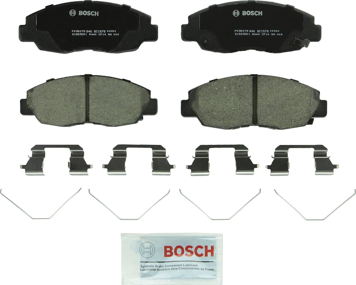 Bosch BC914 QuietCast Premium Ceramic Disc Brake Pad Set For: Acura ILX; Honda Accord, Civic, CR-V, Element, Fit, Front — view 137