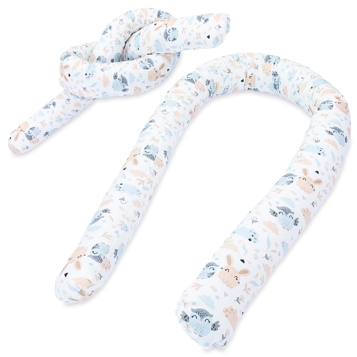 Totsy Baby Cojín Serpiente XXL Almohada de Cama Cojín de Lactancia Rollo de Protector de Borde de Cojín Decorativo Alrededor de Cama Serpiente XL Azul Marino con Arcoiris 200 cm Oeko-Tex — view 2