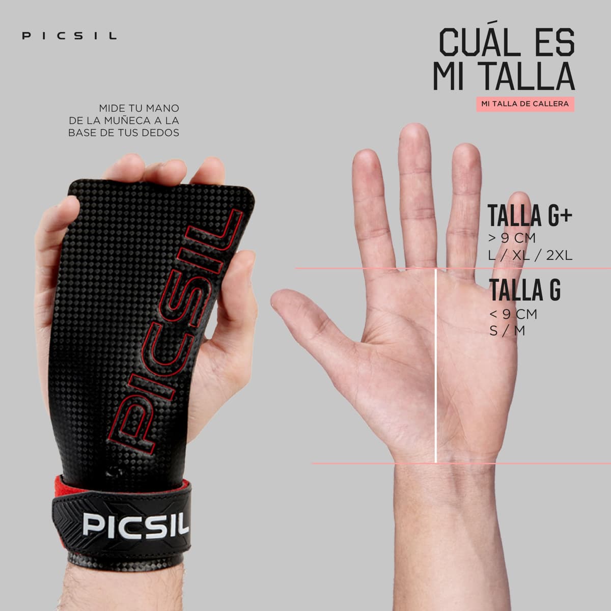 PICSIL - Calleras RX | Material de Fibra de Carbono | Uso con Magnesio | Agarre en Todas Superficies y Tipo de Barras | Diseñadas para Todos los Atletas — view 5