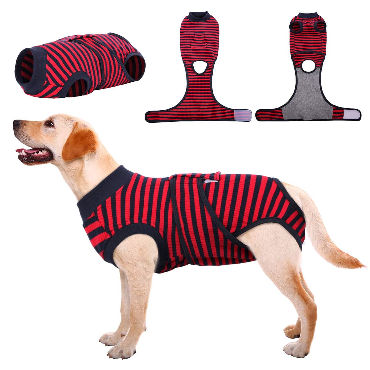 Kuoser Traje de recuperación de Perro para Hombre/Mujer, Camiseta para Cachorros después de la cirugía, Alternativa de Cuello electrónico para Mascotas pequeño, Mediano y Grande — view 38