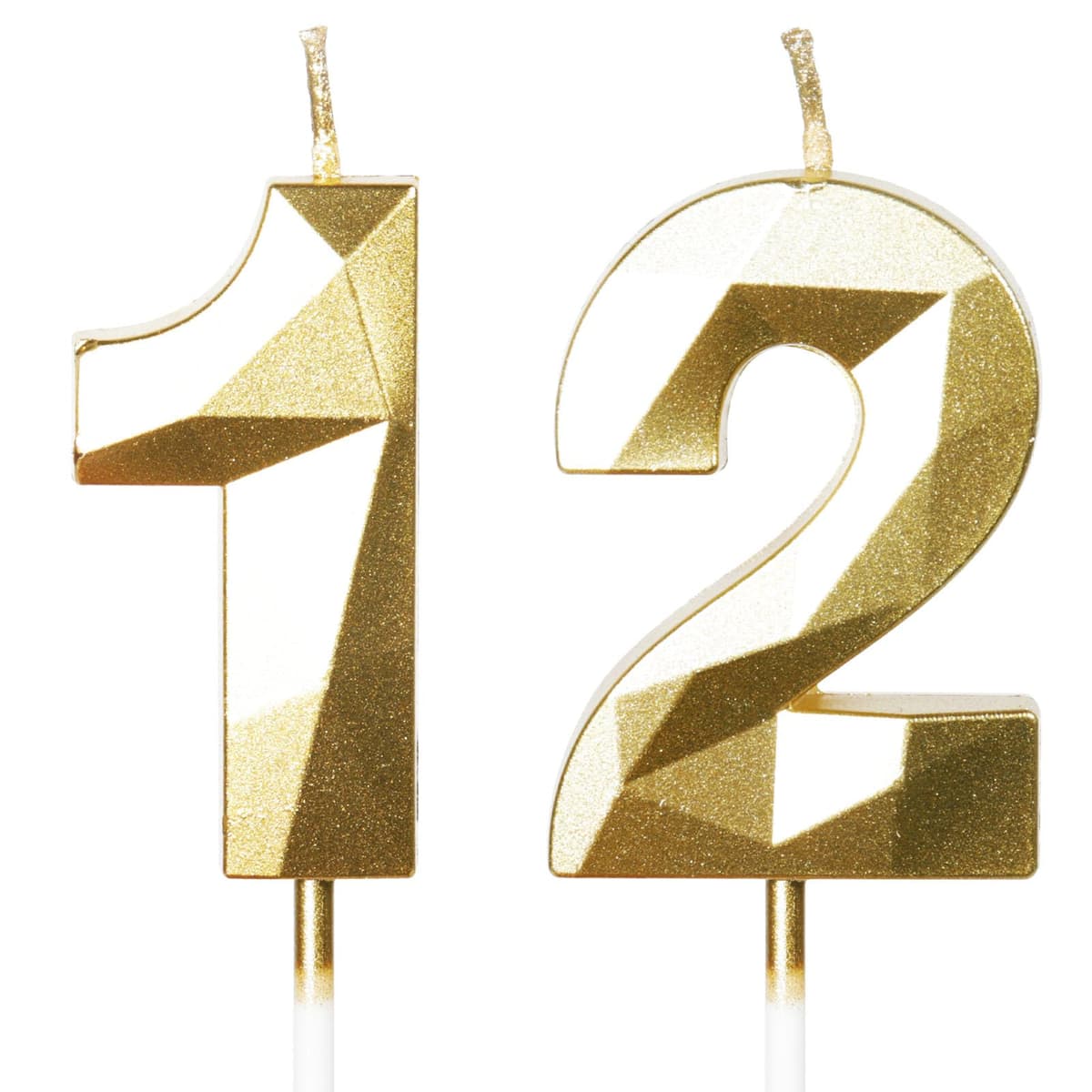 Yiran 50th Birthday Candles, Gold Number 50 Happy Birthday Candles, Cake Topper Decorations for Birthday Party, Wedding Anniversary Celebration Supply — view 118