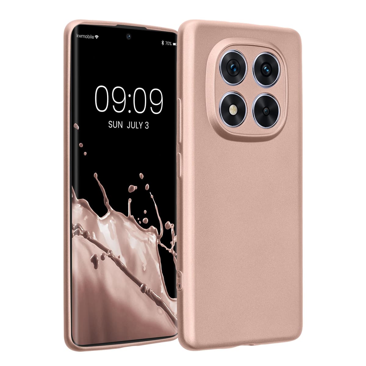 kwmobile Carcasa Compatible con Xiaomi Redmi Note 14 Pro 5G / Poco X7 Funda - Funda Ultrafina de TPU con Bordes elevados - Lavanda Metalizado — view 302