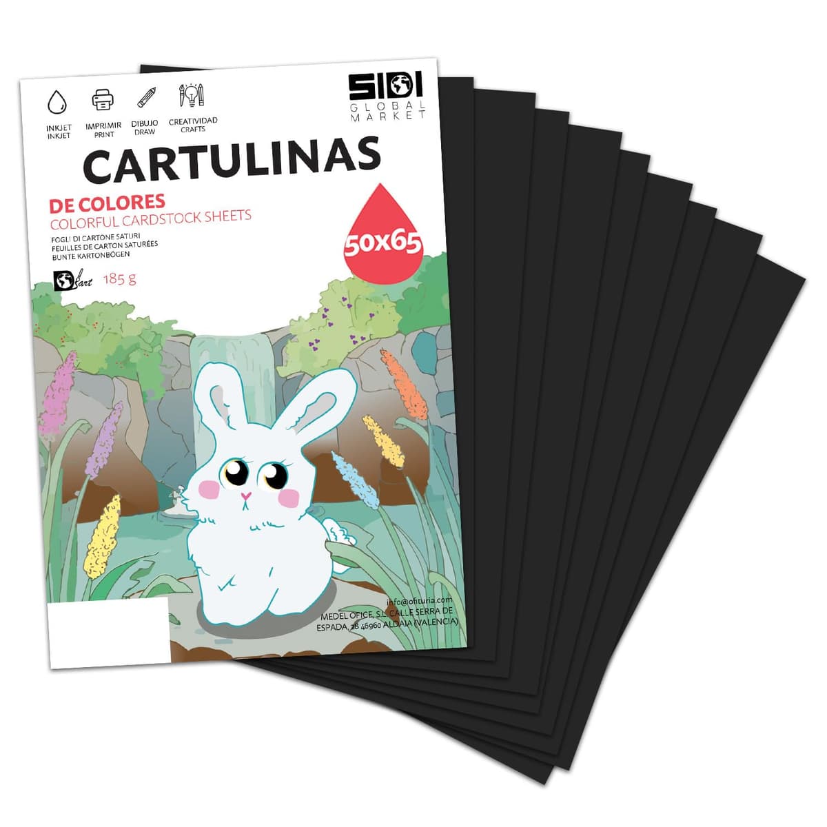 Cartulina A4 Azul Metalizada 230 g Cartulina Brillo Reflectante para Manualidades, Scrapbooking, Impresora Inkjet y Láser, Papel Cartulina Premium Metalizado – SIDI (azul metalizado, 25h) — view 39