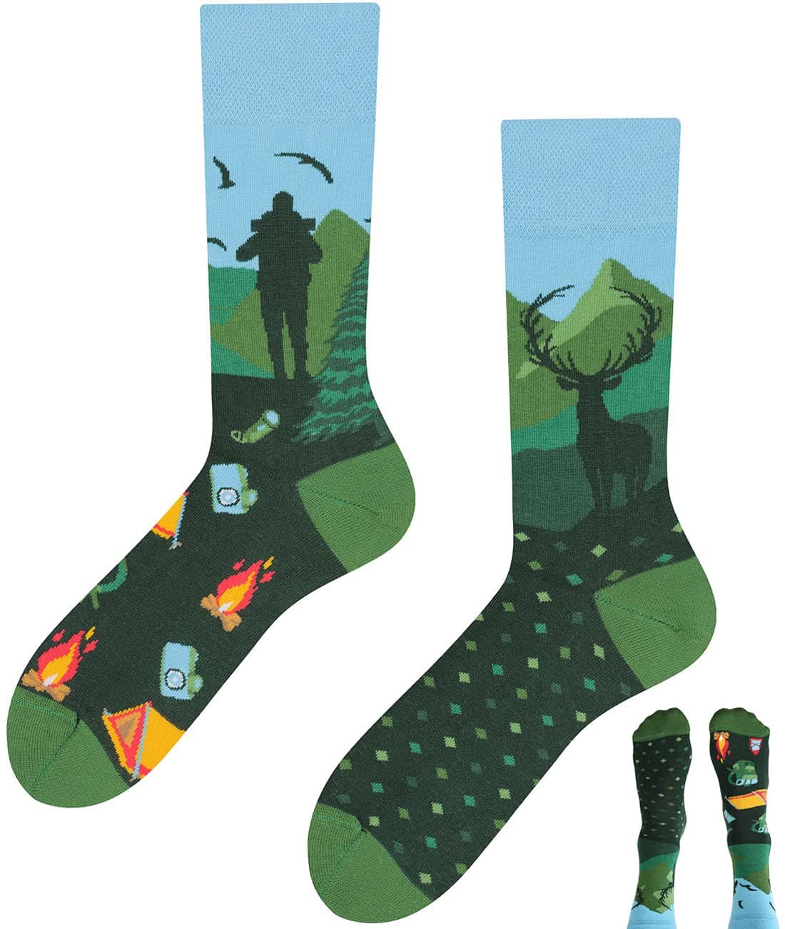 Todo Calcetines Divertidos Hombre y Mujer, Calcetines Fantasia con Motivo, de Colores — view 62