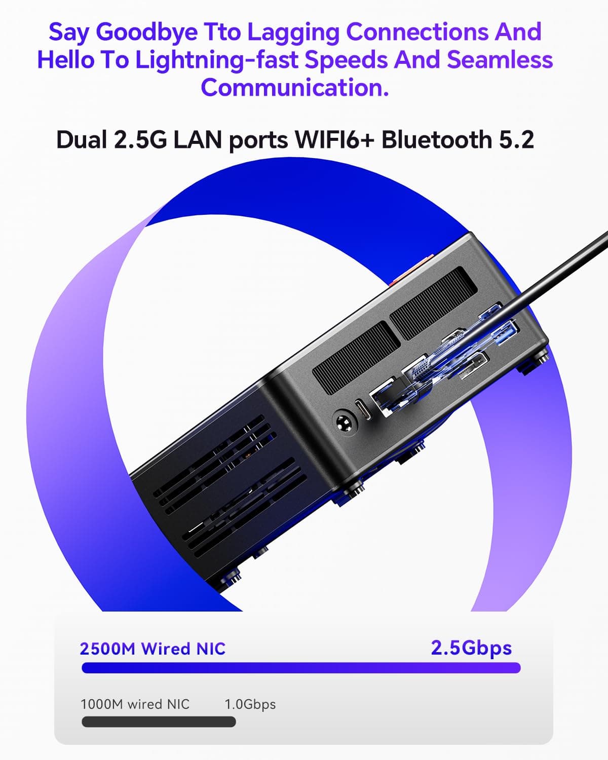 AOOSTAR GEM12 MAX Mini PC Ryzen 7 8745HS (8C/16T up to 5.1GHz), Support OpenClaw NO RAM NO SSD, Radeon 780M Graphics Gaming Computers, with OCuLink Dual USB4, HDMI/Dual 2.5G LAN/ BT5.2/WIFl6 — view 5