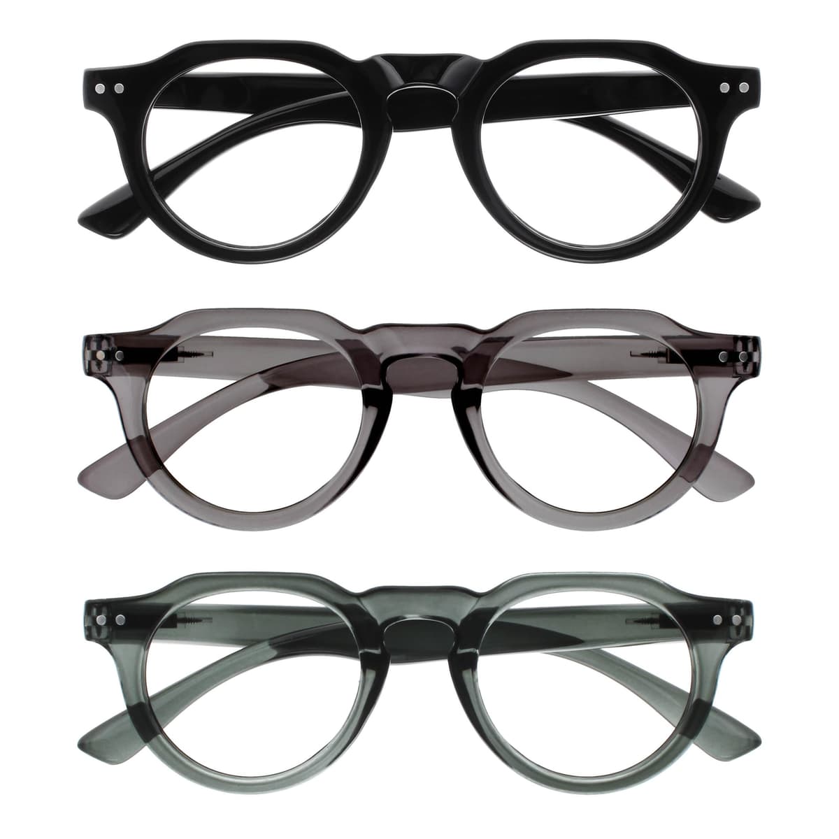 OPULIZE RIO Gafas con Filtro de Luz Azul - Montura con Parte Superior Plana - Negro