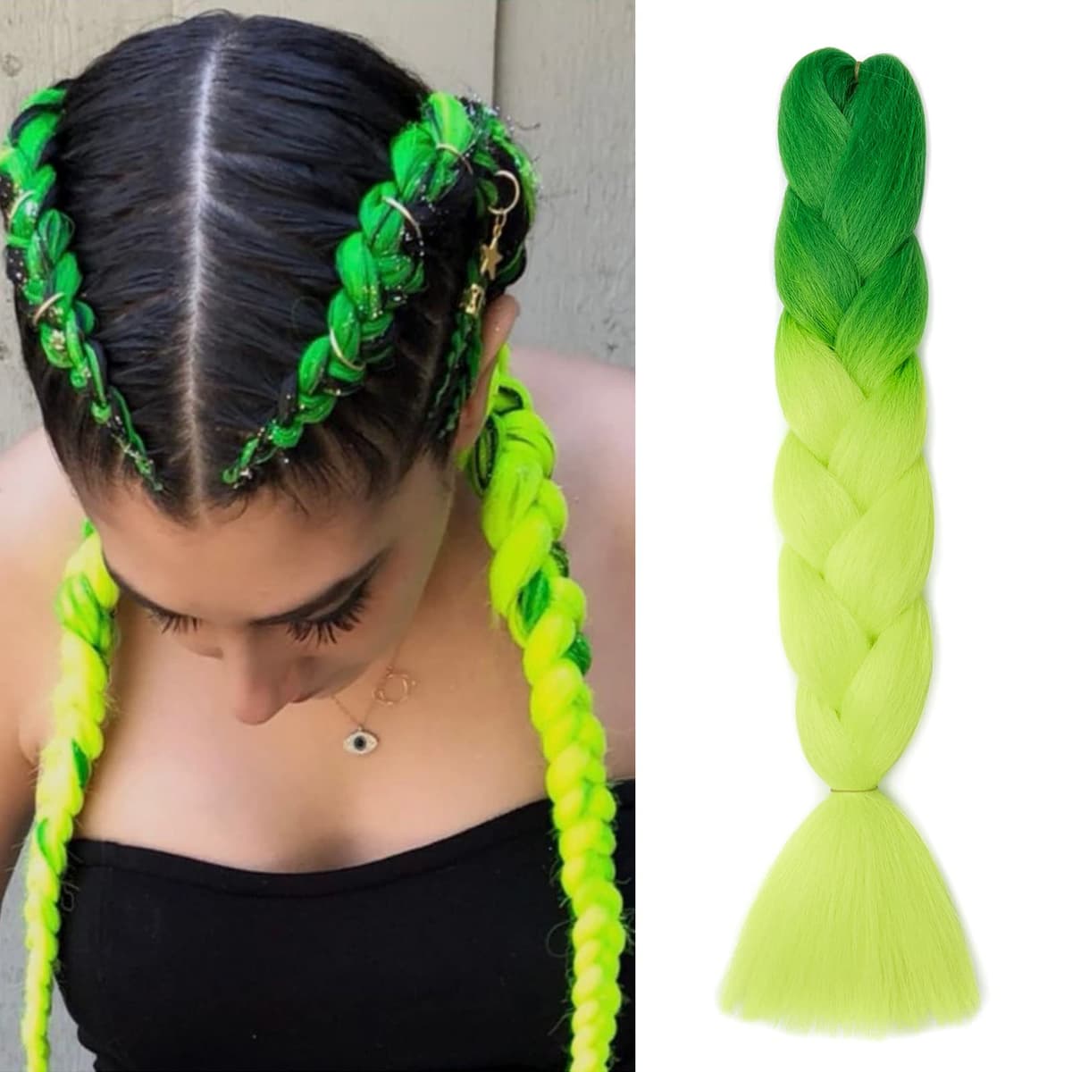 60cm Extensiones de Pelo Trenzas Africanas Castaño Oscuro Extensiones para Trenzas Africanas 1 pcs 100g Kanekalon Pelo para Trenzas Africanas Sintetico Extensiones de Trenzado Cabello Braiding — view 73