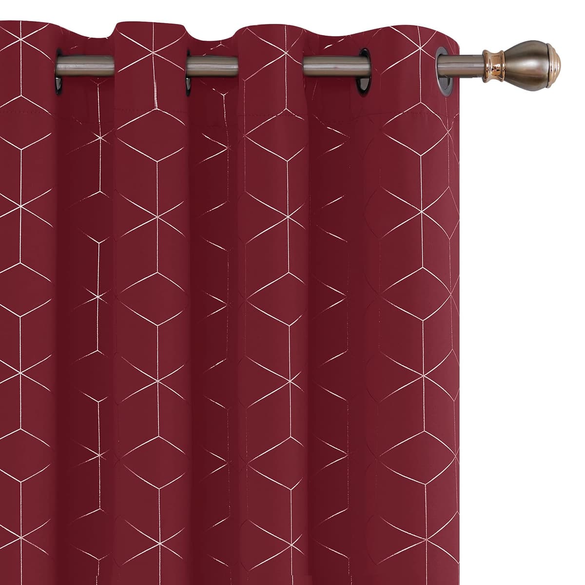 Deconovo Blackout Curtains, Modern Sky Blue Curtains for Living Room, Thermal Curtains, Ring Top Curtains, Noise Isolating, 46" W x 72" H, Set of 2 — view 34
