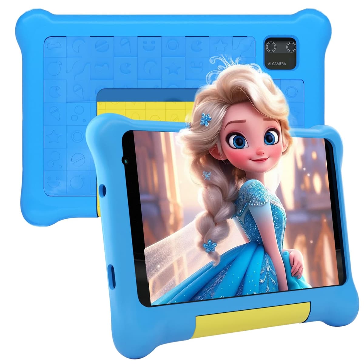 Whitedeer 7 Inch Kids Tablet, Android 13 Tablet for Kids, 5GB+32GB+128GB, Pre-installed kids Apps, 1024x600, 2500mAh, 0.3MP+2MP Dual Camera, WiFi 6, BT5.2, Android Tablet with Shockproof Case(Blue)