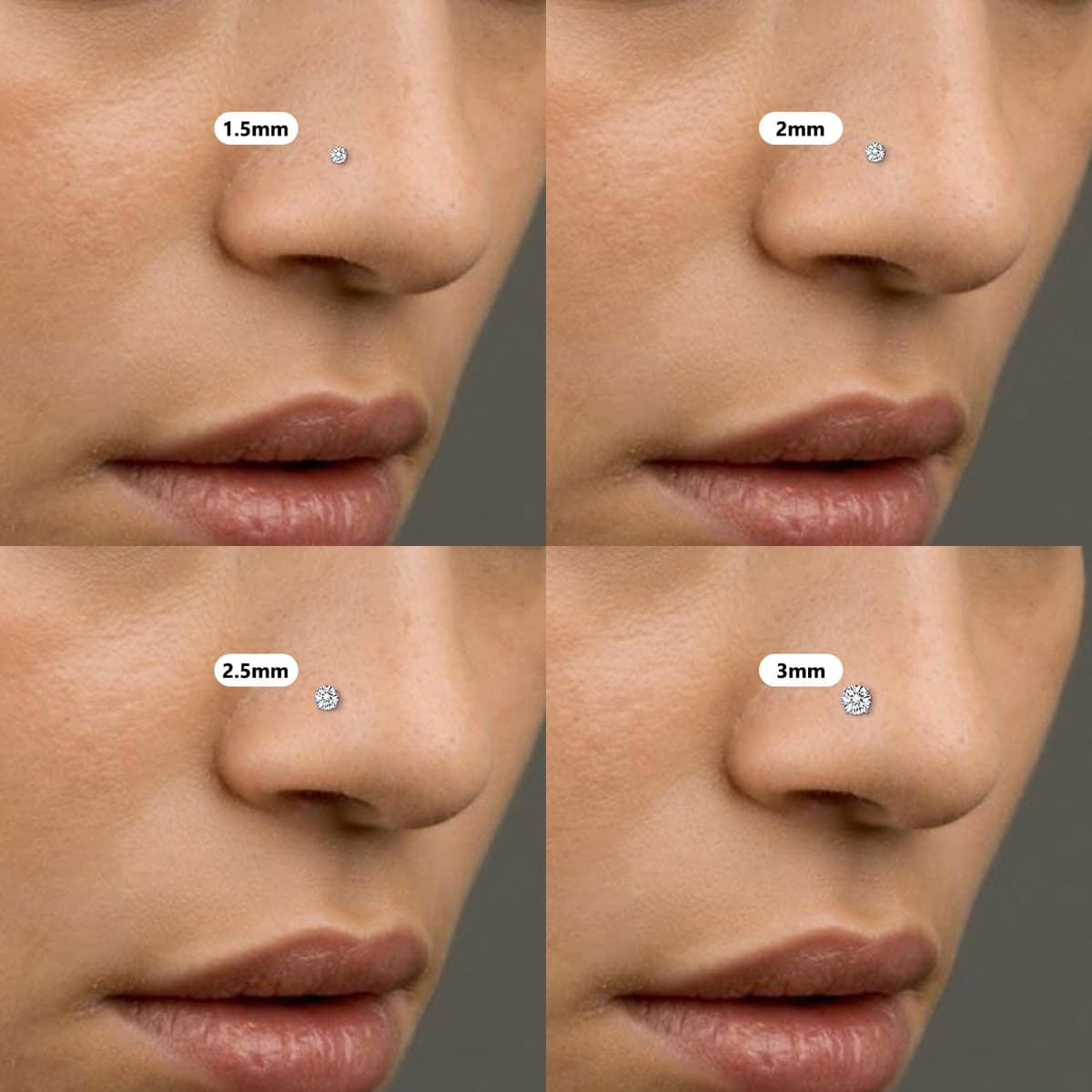 AceFun 20G piercing nariz titanio plata 1 forma G23 plata recta Piercing nariz Joyería para Mujeres Hombres plata circonio cúbico diamantes 1.5mm 2mm 2.5mm 3mm — view 4