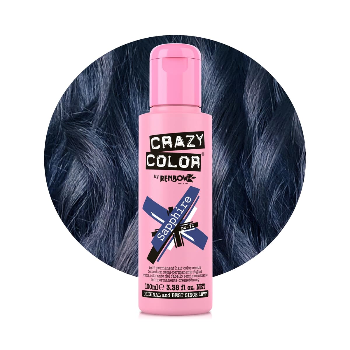 Crazy Color Vibrant Candy Floss Semi-Permanent Hair Dye. Highly Pigmented Pastel Pink Conditioning & Oil Nourishing Vegan Formula | No Bleach or Ammonia | 100ml — view 51