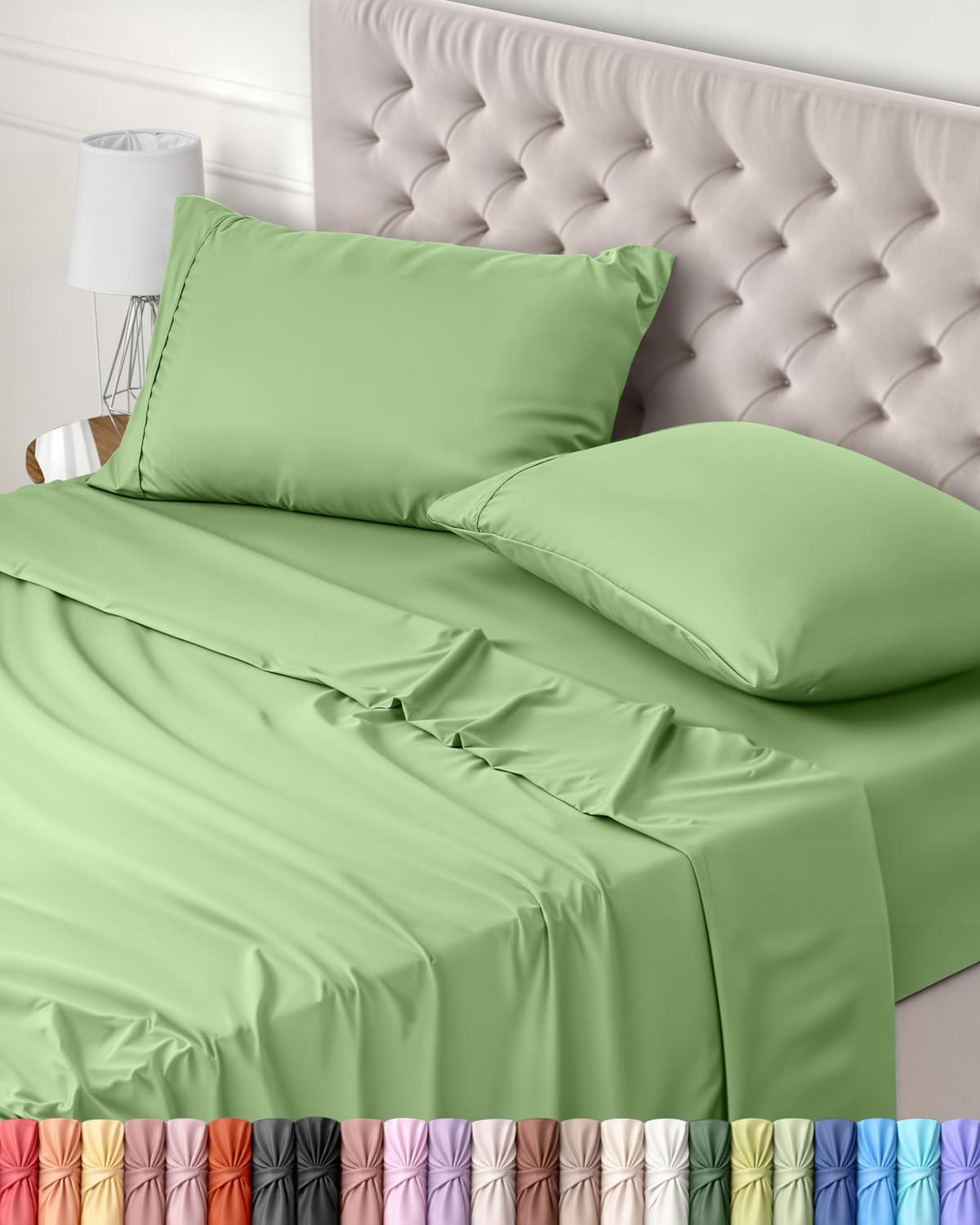 Utopia Bedding Juego de Sabanas 4 Piezas 150x200 - Poliéster Microfibra Cepillada - Oeko-Tex Certificado - Sábana Bajera, Sábana Plana y 2 Fundas de Almohada 50x75 (Cama 150, Blanco) — view 16