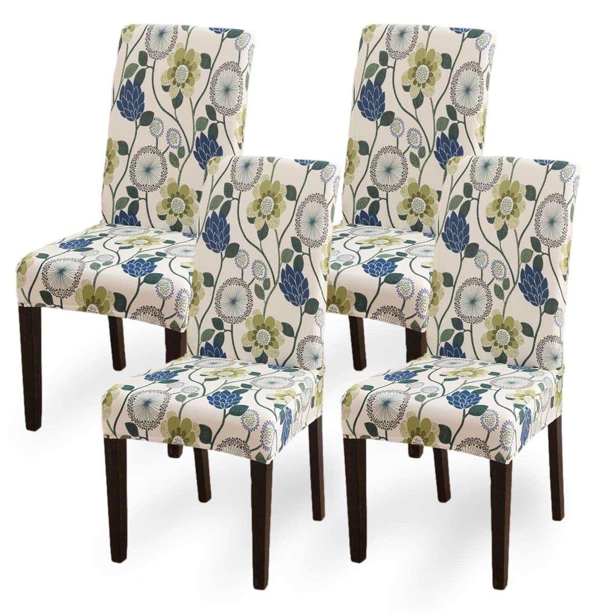 Dining Room Chair Covers Slipcovers Set of 4, Stretch Removable Washable Dining Chair Protector Decoration Cover Seat Slipcover for Hotel, Ceremony, Banquet, Kitchen, Restaurant, Home — view 17