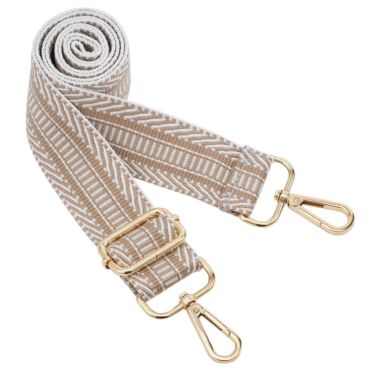 ZOOEASS Wide Shoulder Strap, Guitar Style Adjustable Purse Strap with Gold Buckle Replacement Woven Crossbody Straps for Handbags((3.8CM) Shining Black) — view 107