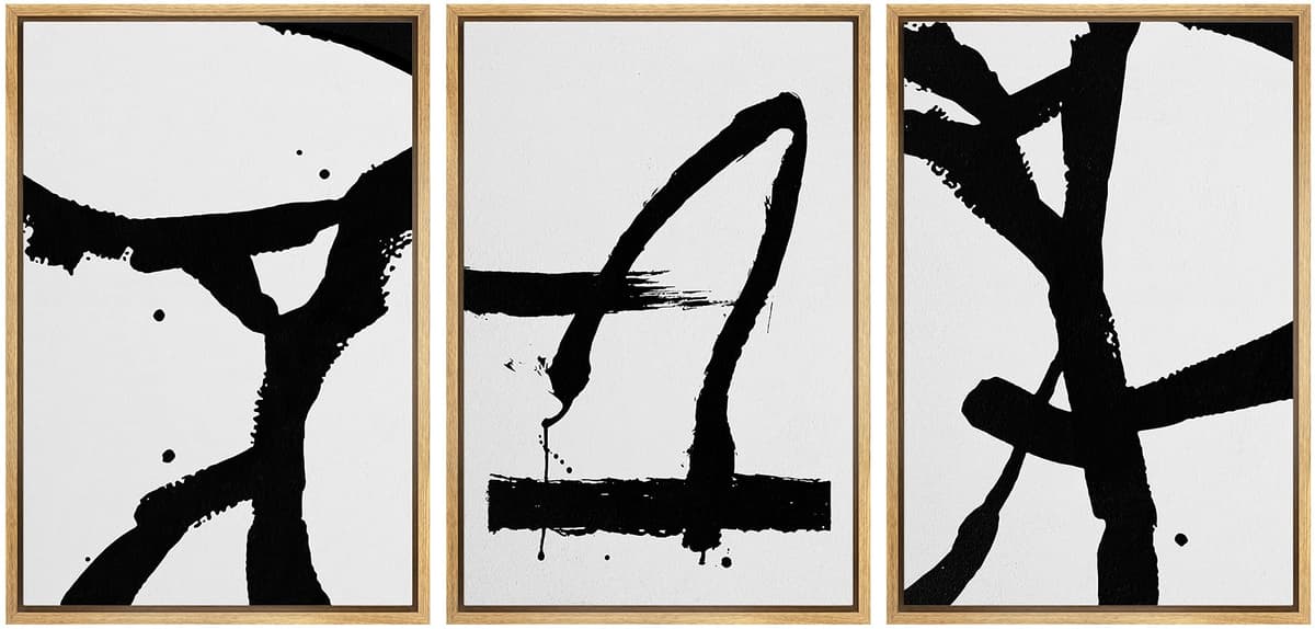 SIGNWIN Framed Canvas Print Wall Art Set Coastal Serenity Abstract Seaside Illustrations Modern Art Decorative Rustic Calm/Zen for Living Room, Bedroom, Office - 24"x36"x3 Natural — view 66