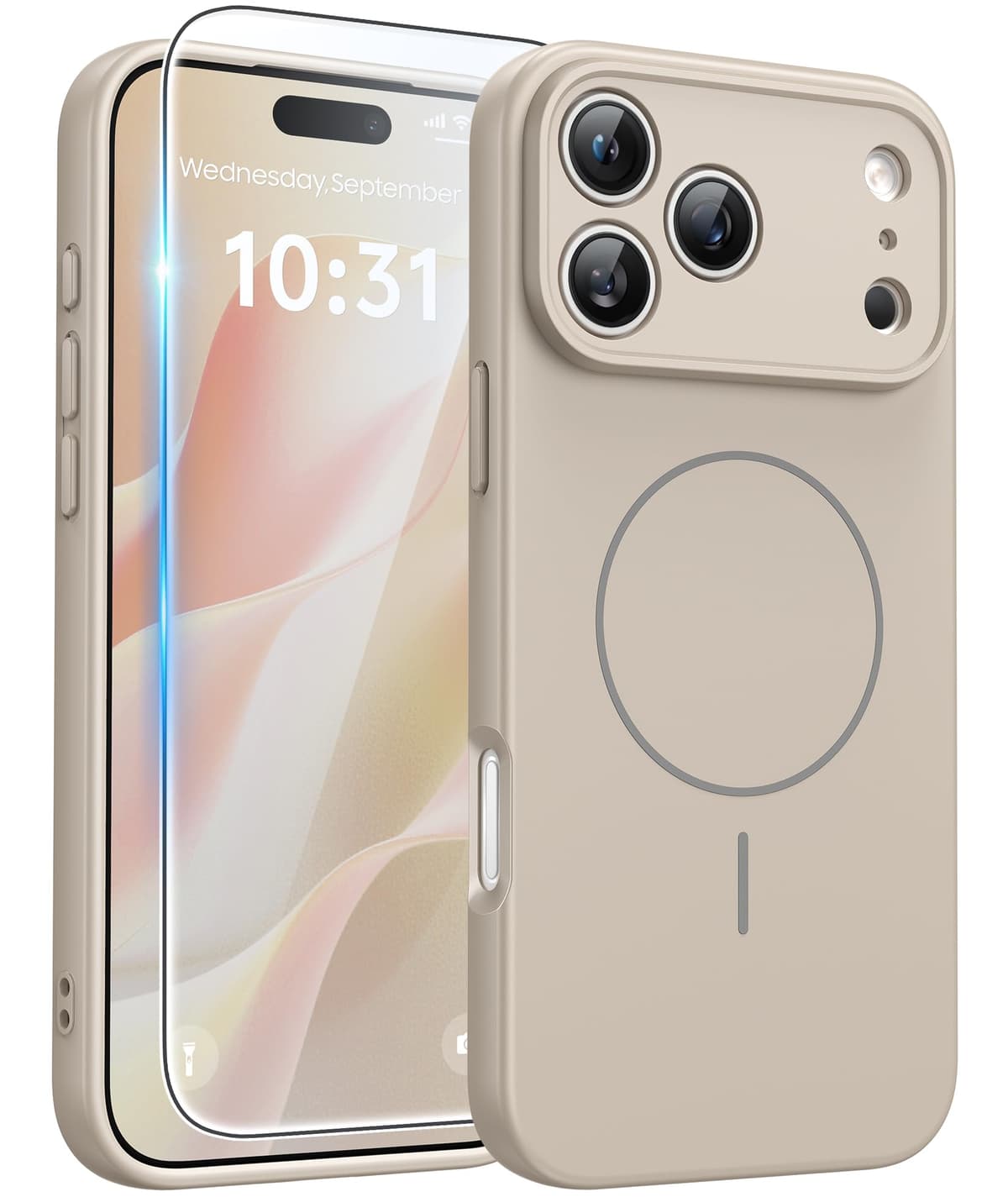 FNTCASE for iPhone 17 Pro Case: [Compatible with Magsafe] Translucent Matte Cases with [Full Camera Protection] [Screen Protector] Military Grade Shockproof Protective Phone Cover - Light Pink — view 27