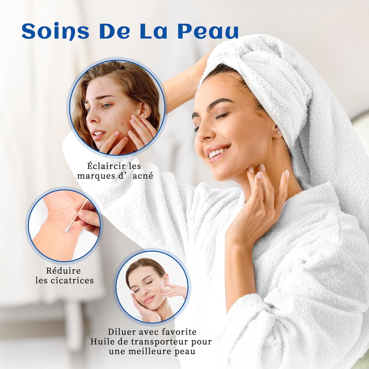 HIQILI Aceite Arbol Del Te 100ml, 100% Natural Puro, para Piel, Cabello, Uñas, Difusore, se Puede Añadir Champú, al gel de Ducha y a los Spray — view 2