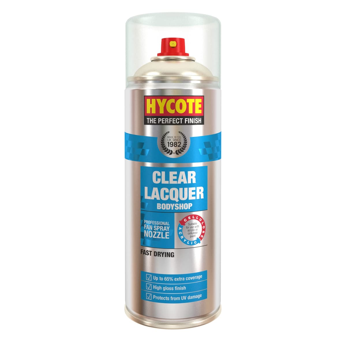 Hycote Bodyshop Pintura en Aerosol de Secado rápido para Coche, Negro Brillante, 400 ml — view 8