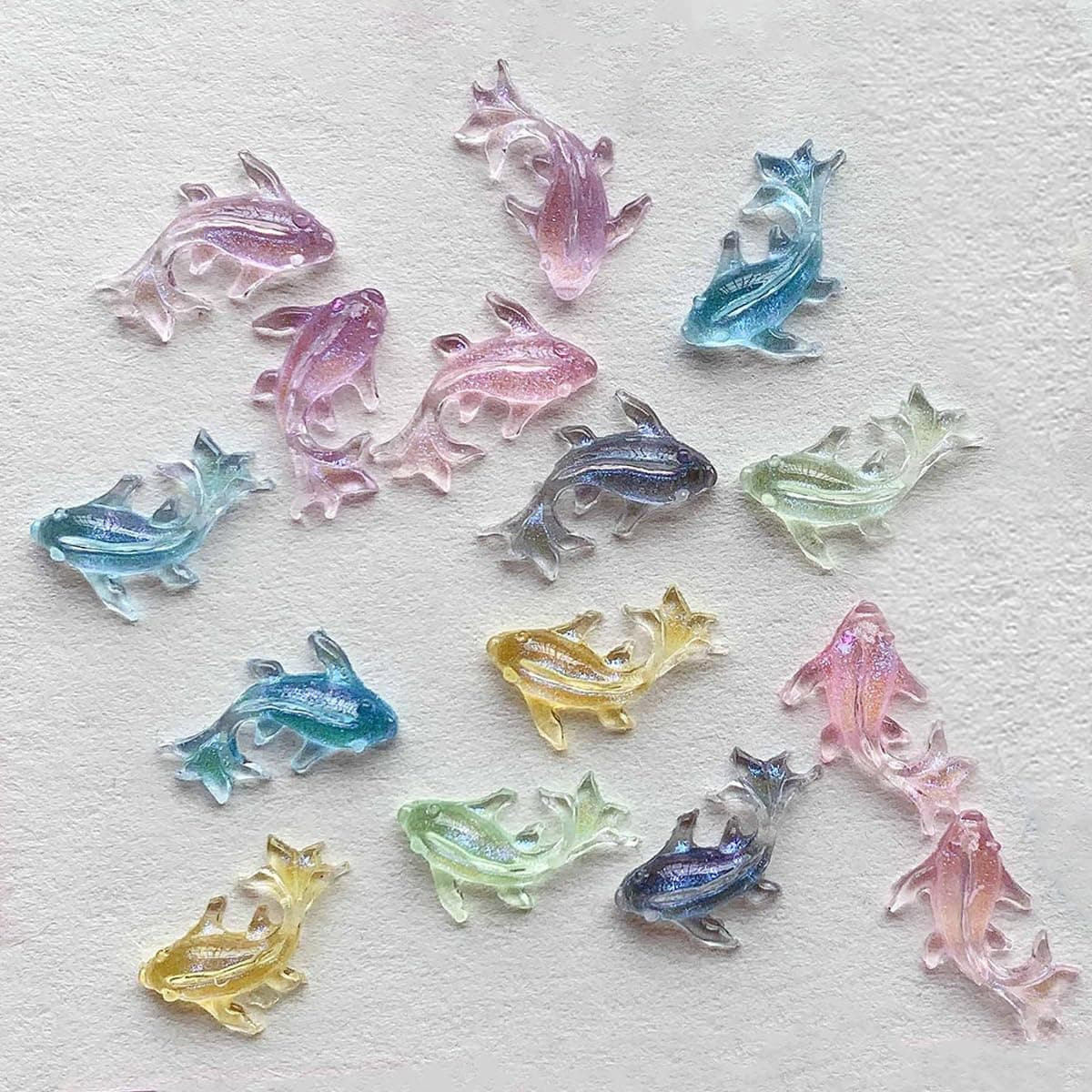 Pequeñas figuras de animales de resina que brillan en la oscuridad, estatuas de animales de plástico para decoración de acuario de jardín de hadas 5195 — view 4