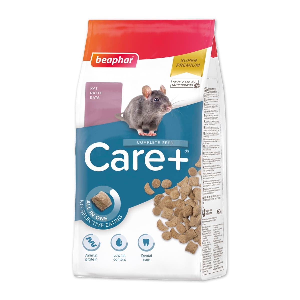 Beaphar - Care+ Pienso Super Premium - Comida para Rata - 1,5kg - Alto Valor energético - Buena digestión - Desgaste de los Dientes y Sin azúcares añadidos- Alimentación Extrusionada — view 3