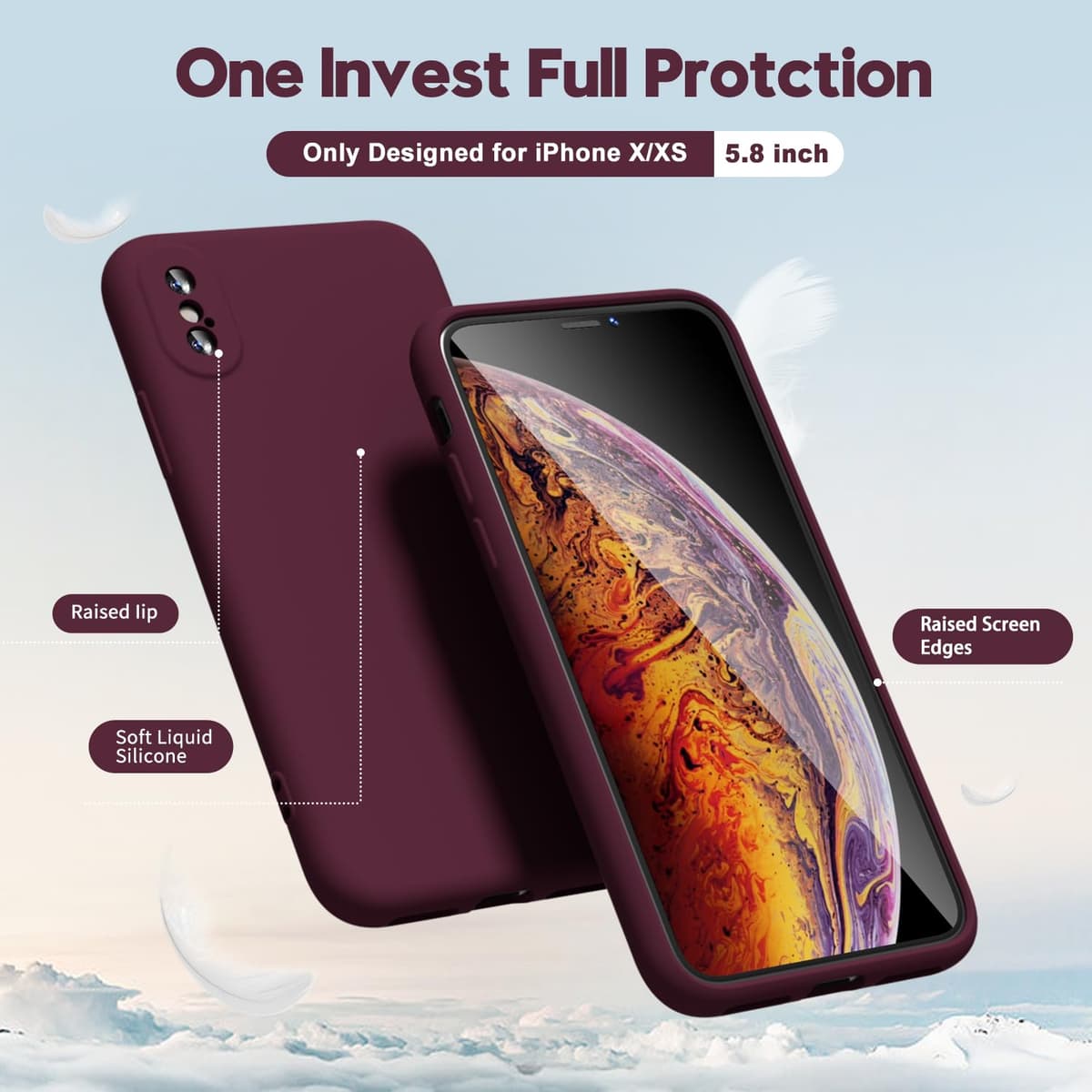 oakxco for iPhone 17 Pro Max Phone Case Liquid Silicone, Cute Thin Slim Grip Soft Rubber Gel for Women Men, Smooth Matte TPU Plain Solid Color Girly Simple Case with Camera Cover, Light Pink — view 863