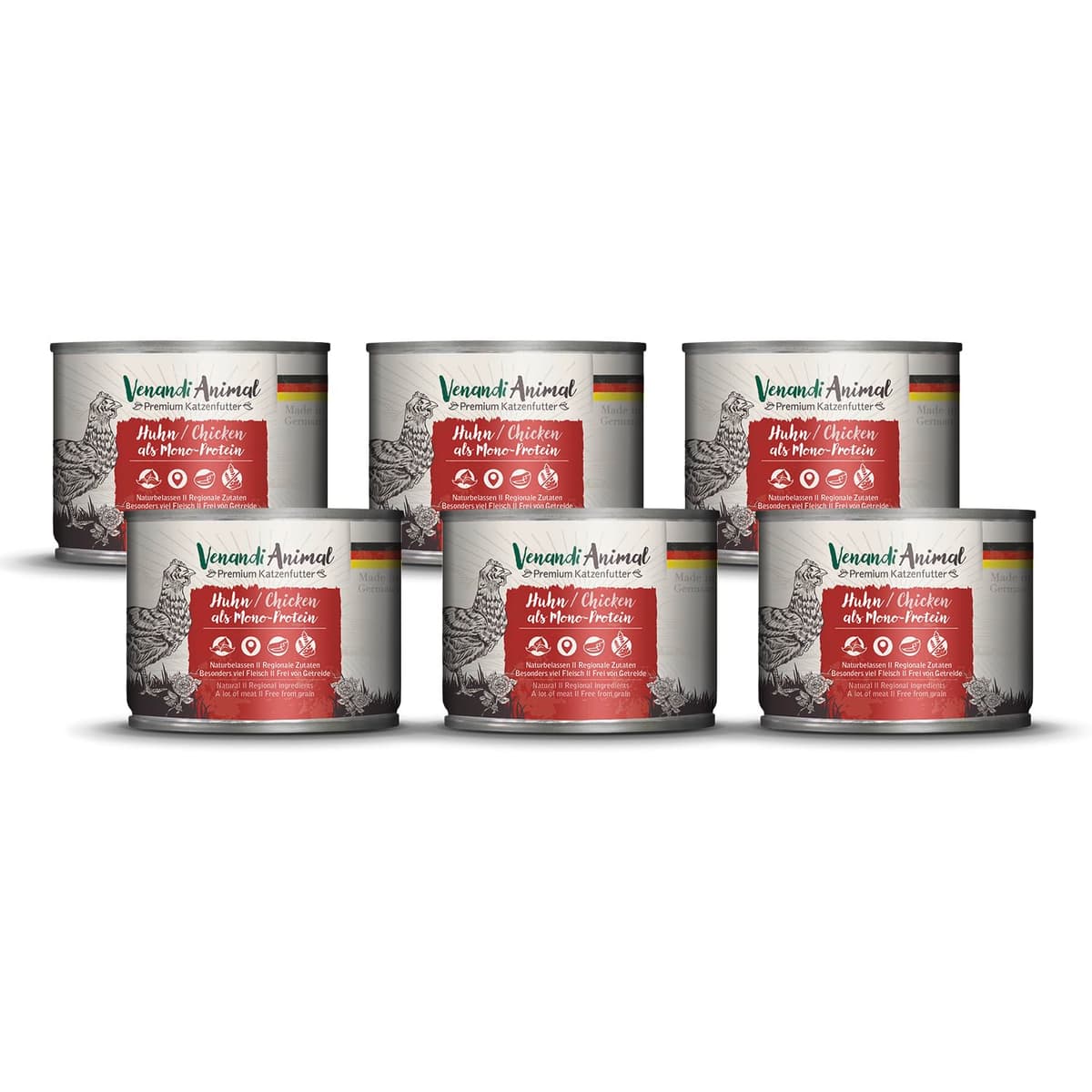 Venandi Animal Premium Cat Food, Horse as Monoprotein, Wet Food, Grain-Free and Natural, Pack of 6 (6 x 200 g) — view 7